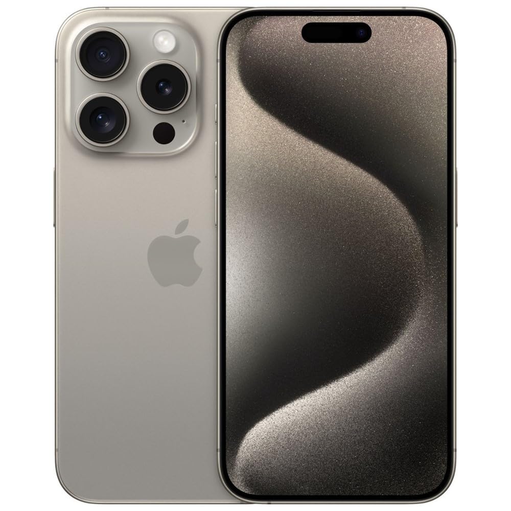 Apple iPhone 15 Pro, 256GB, Natural Titanium - Unlocked (Renewed)