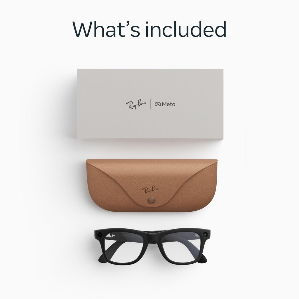 Meta Ray-Ban (Gen 2) Wayfarer Large Smart AI Glasses, Green Lenses