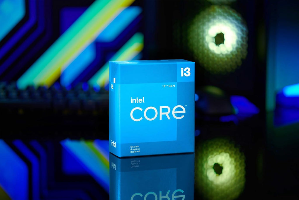 IntelÂ® Coreâ¢ i3-12100F 12th Generation Desktop Processor (Base Clock: 3.3GHz, 4 Cores, LGA1700, RAM DDR4 and DDR5 up to 128GB)