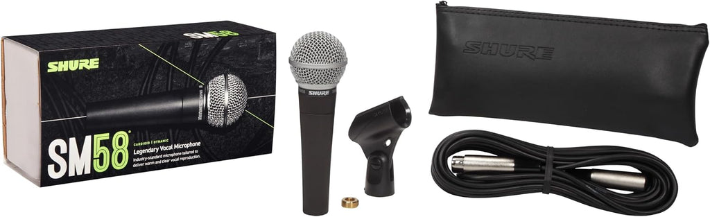Shure SM58 Pro Dynamic Vocal Microphone with 25-ft XLR Cable