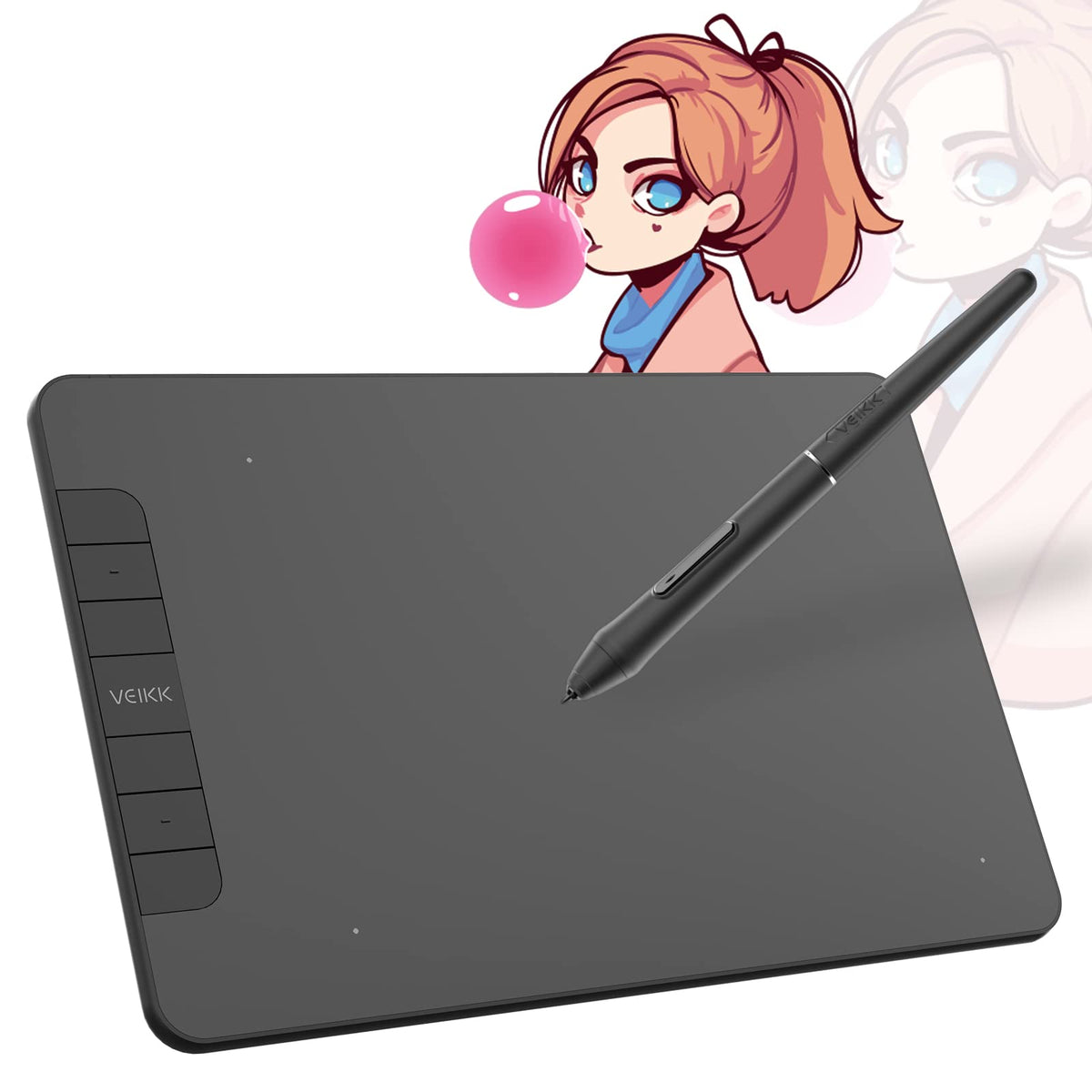VEIKK Drawing Tablet Voila L 10X6 inch,Upgrade 16384 Levels Pen Pressure