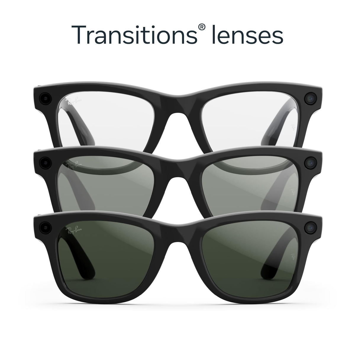 Meta Ray-Ban (Gen 2) Wayfarer Large Smart AI Glasses, Green Lenses