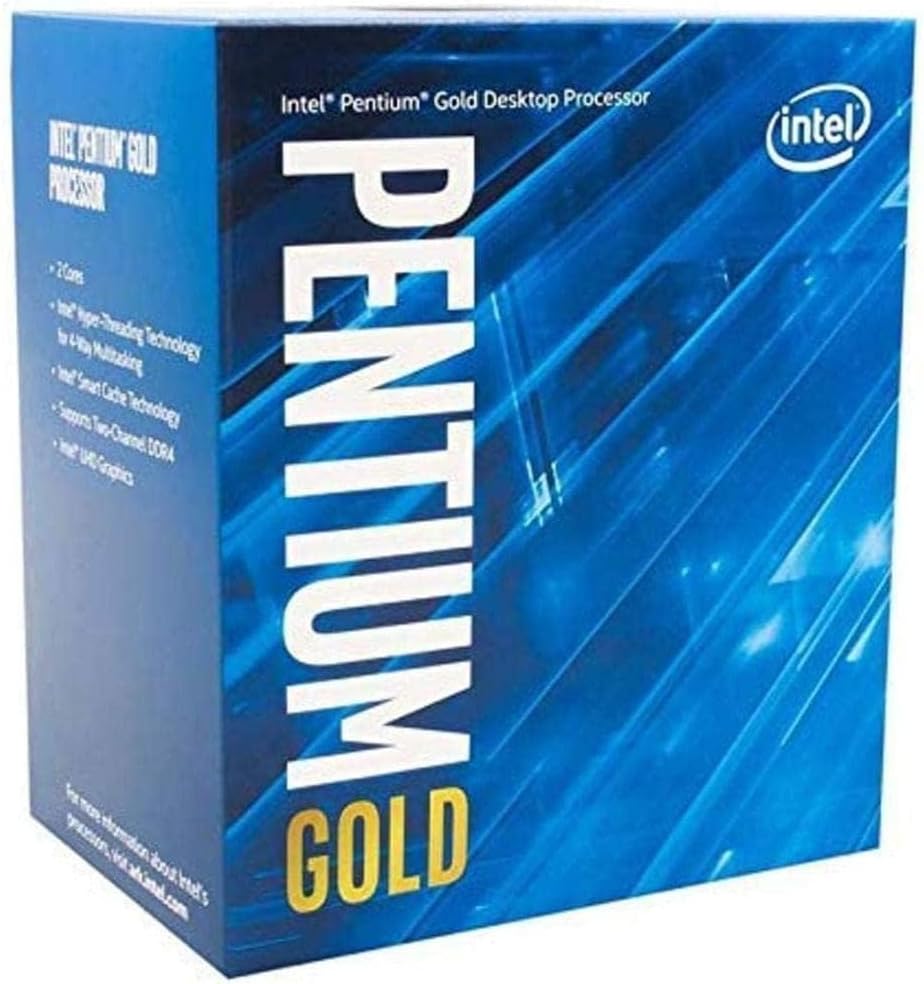 IntelÂ® Pentium Gold G-6400 Desktop Processor 2 Cores 4.0 GHz LGA1200 (IntelÂ® 400 Series chipset) 58W (BX80701G6400)