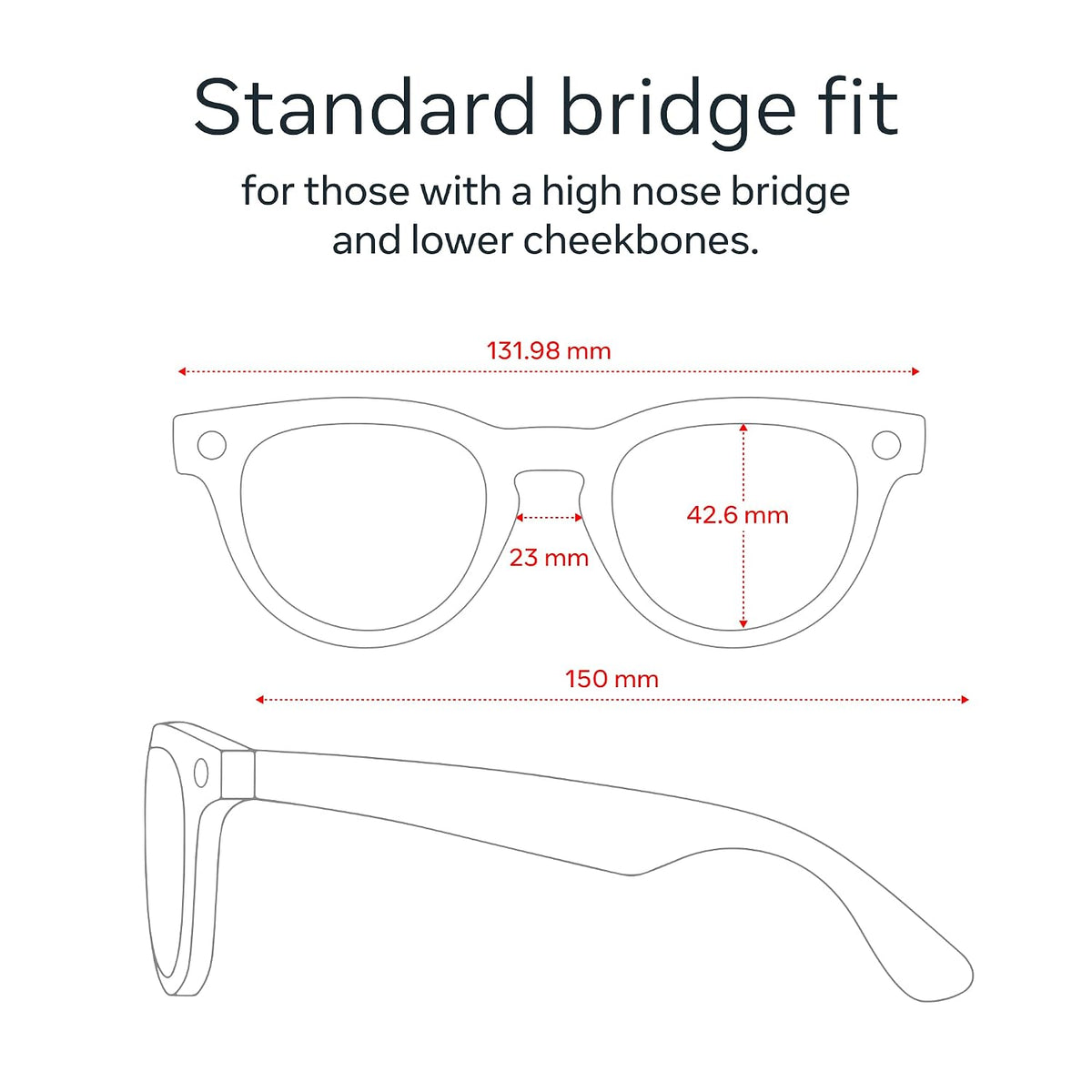 Meta Ray-Ban (Gen 2) Headliner Smart AI Glasses, Shiny Black, Green Lenses