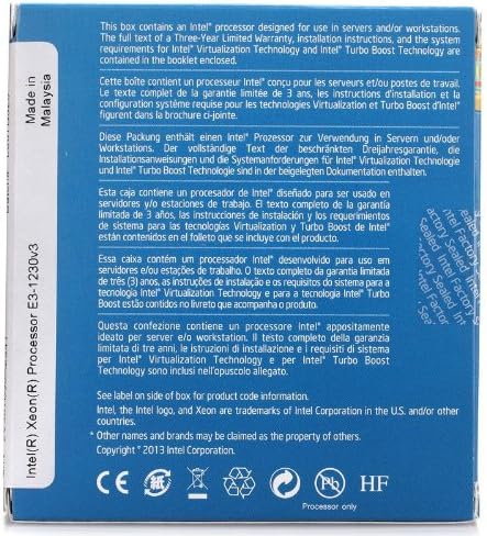 Intel Chip Processor 3.3 4 BX80646E31230V3