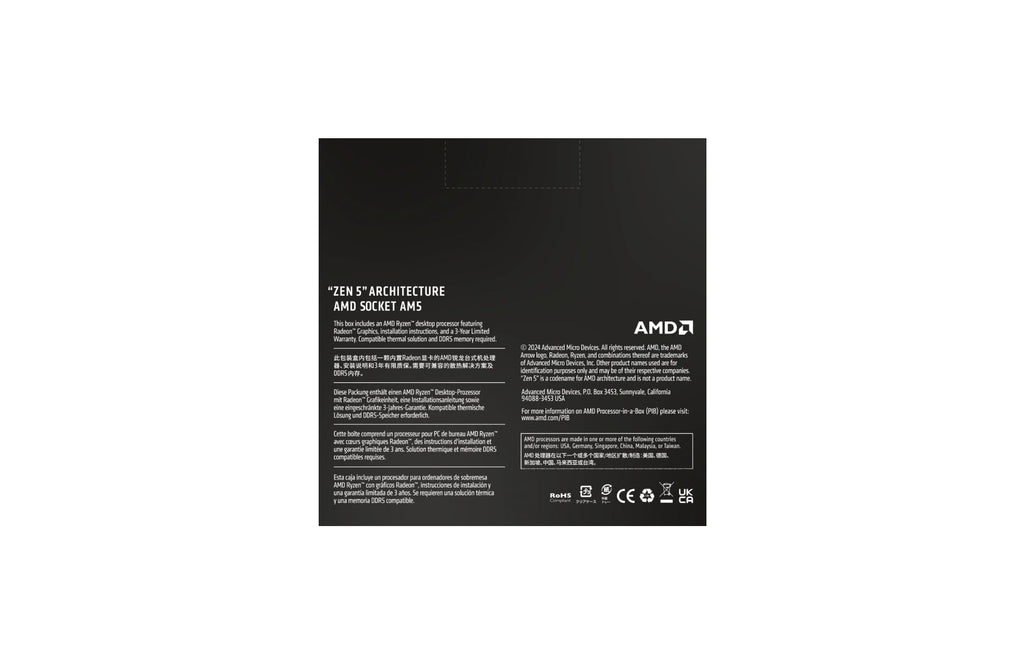 AMD Ryzenâ¢ 5 9600X 6-Core, 12-Thread Unlocked Desktop Processor