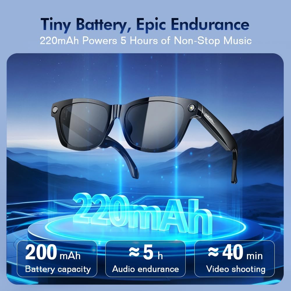 Blackview BV100 AI Smart Glasses - 8MP Camera, Lightweight 45.7g-