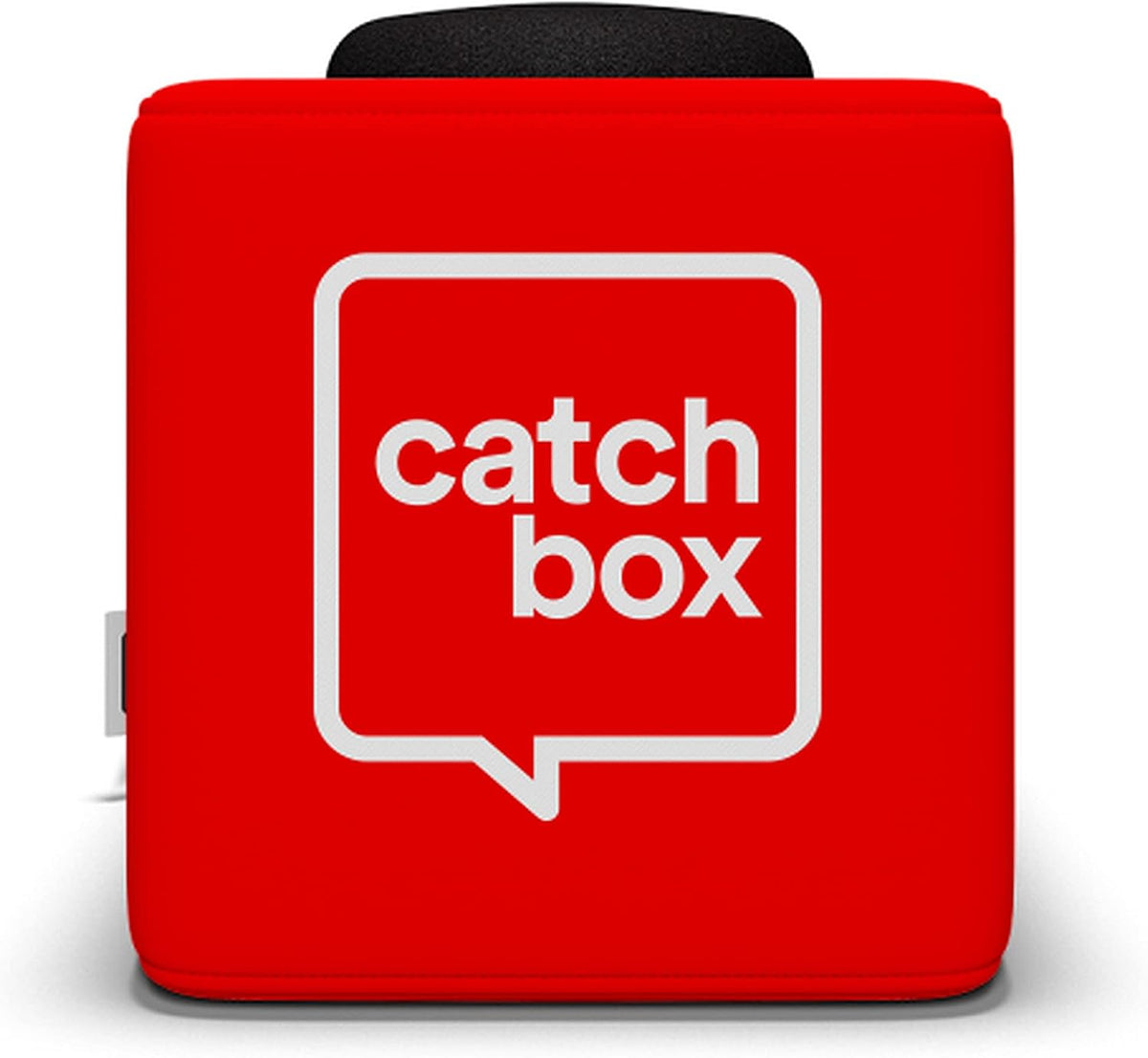 Catchbox Plus Throwable Microphone System with 1 Red Cube, 1 Black Clip, 1 Wireless Charger, and 1 Dock