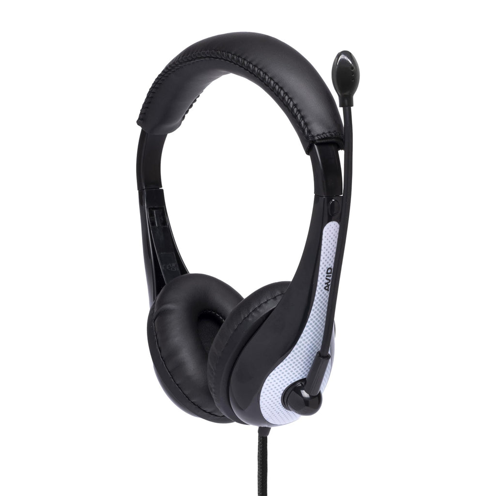 Avid Products AE-36 Headset in Green with Adjustable Boom Microphone for School, Classroom, Education, Testing and Assessment (100 Pack)