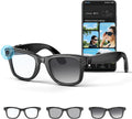 Mingtawn AI Smart Glasses â 8MP Anti-Shake Camera Glasses, 290mAh, BT Call, 4K HD Camera with Video Recording Dual Mic, Simultaneous Interpretation/GPT Identify Objectsï¼Black