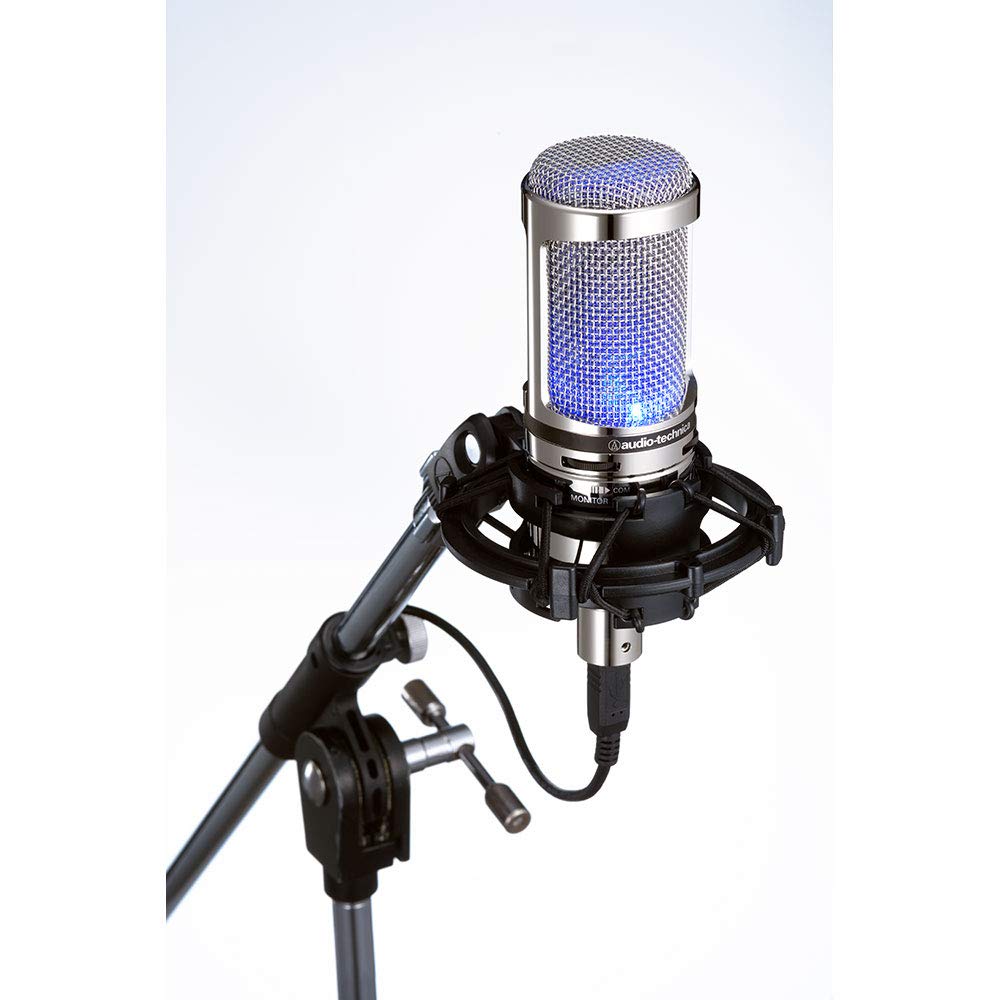 Audio-Technica AT2020 Cardioid Condenser Studio XLR Microphone, Ideal for Project/Home Studio Applications, Black