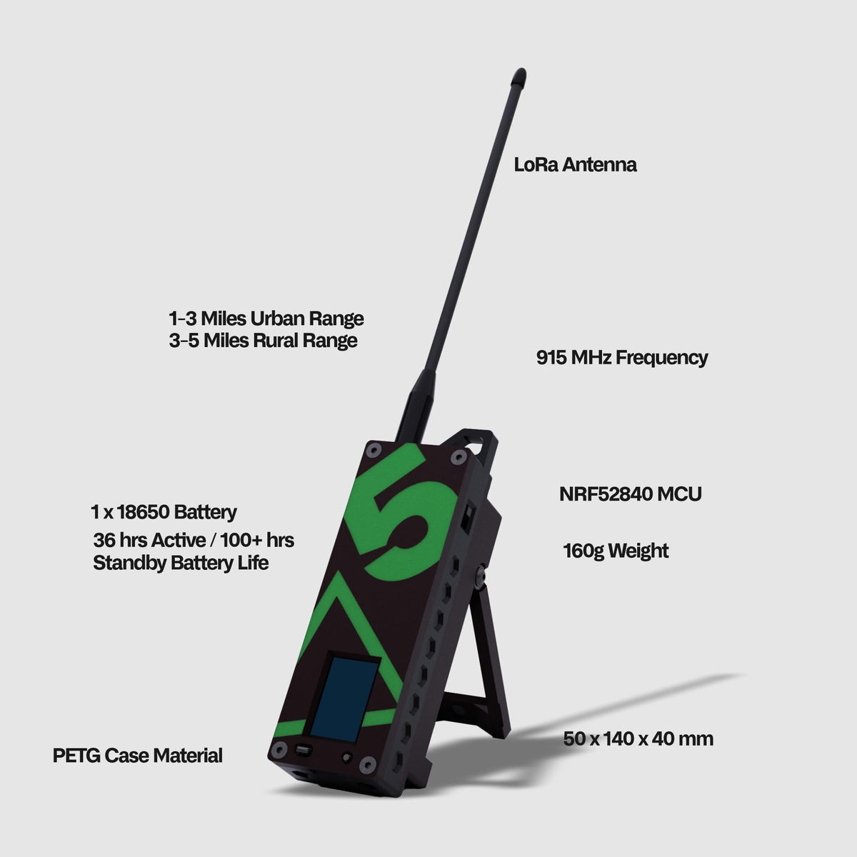 Trekker Delta Off-Grid LoRa GPS Radio, ATAK Meshtastic Communicator