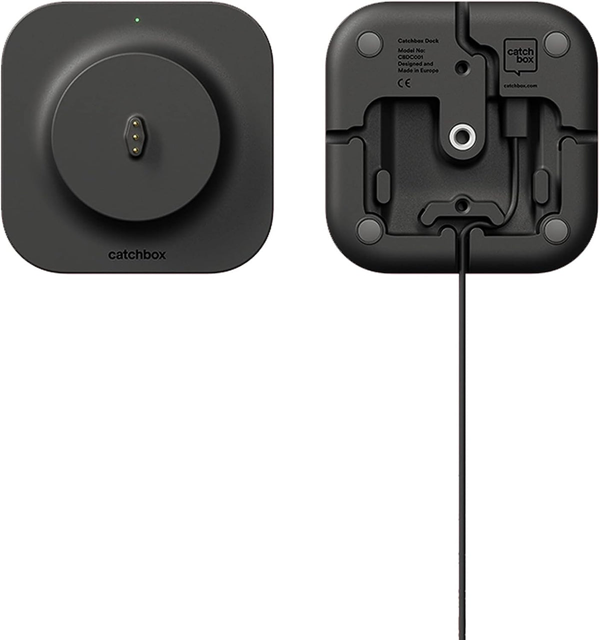 Catchbox Plus Throwable Microphone System with 1 Red Cube, 1 Black Clip, 1 Wireless Charger, and 1 Dock