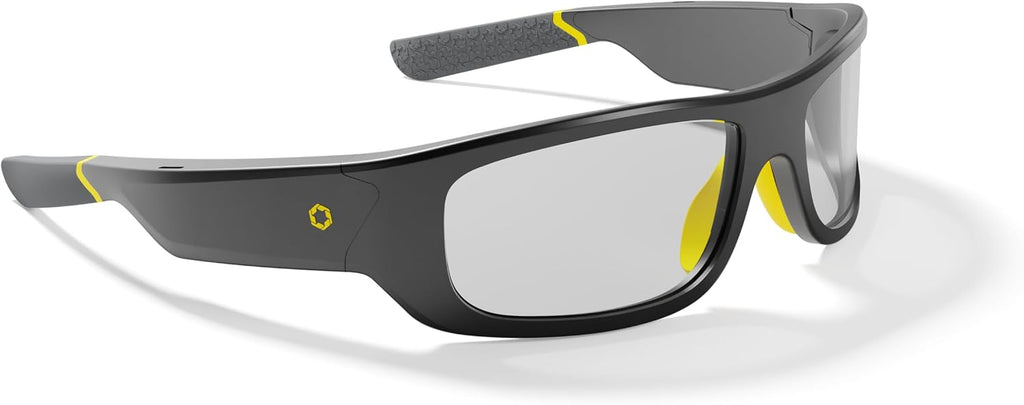 Lucyd Armor Smart Safety Glasses, TR90 Frame, Light Adaptive Lenses, Open Ear Speakers & Microphone - ANSI Z87.1