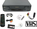 MAGNAVOX 4-Head VCR Video Cassette Recorder w/Remote, USB Adapter, HDMI Converter (Renewed)