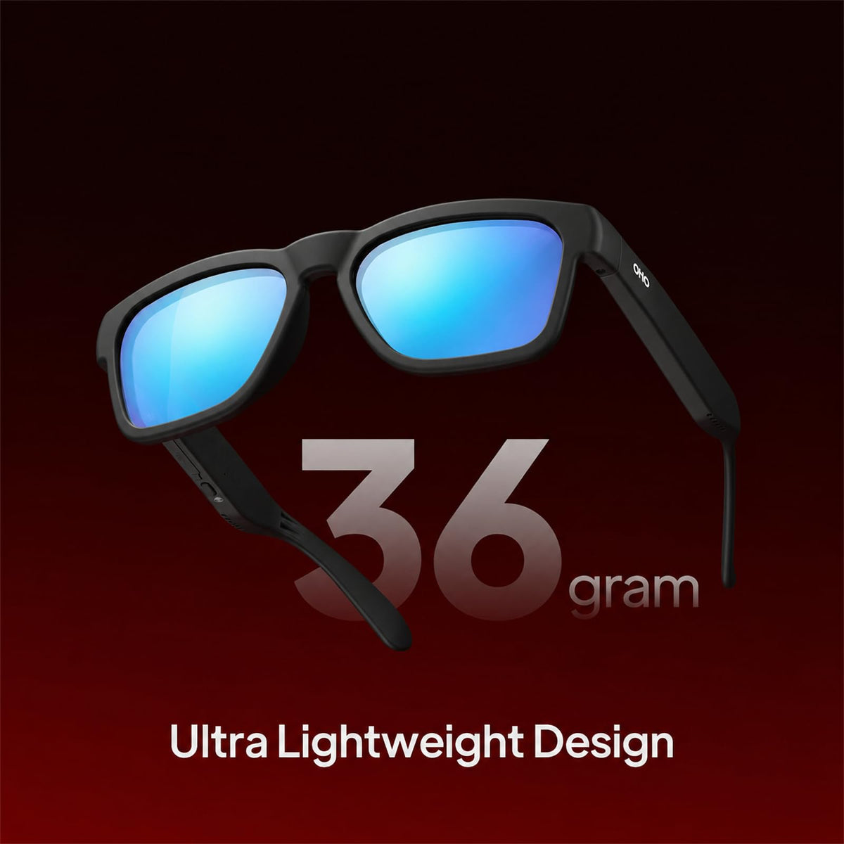 OHO AI Smart Glasses, UV400 Z87+ Audio Open Ear Bluetooth Sunglasses
