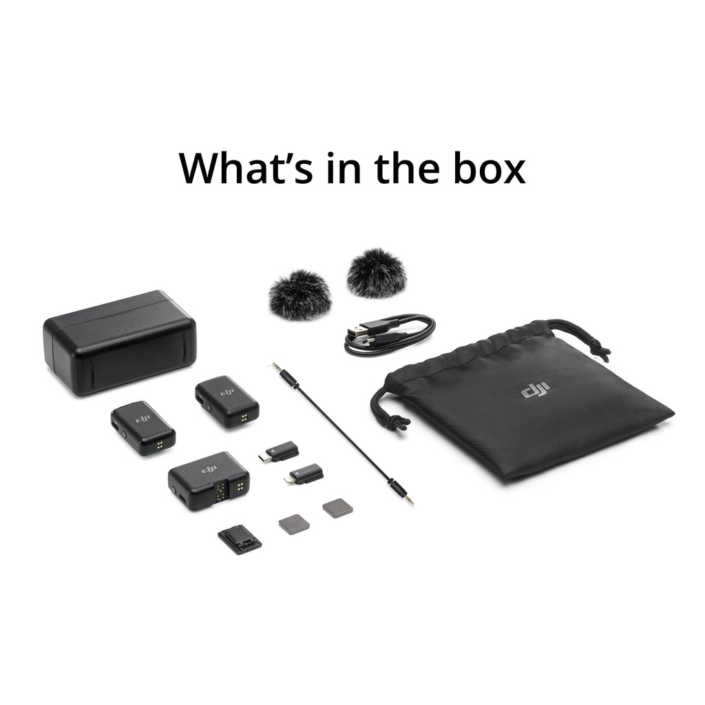 DJI Mic Mini Combo + Silicone Case + Colorful Wind Muff + Selfie Light