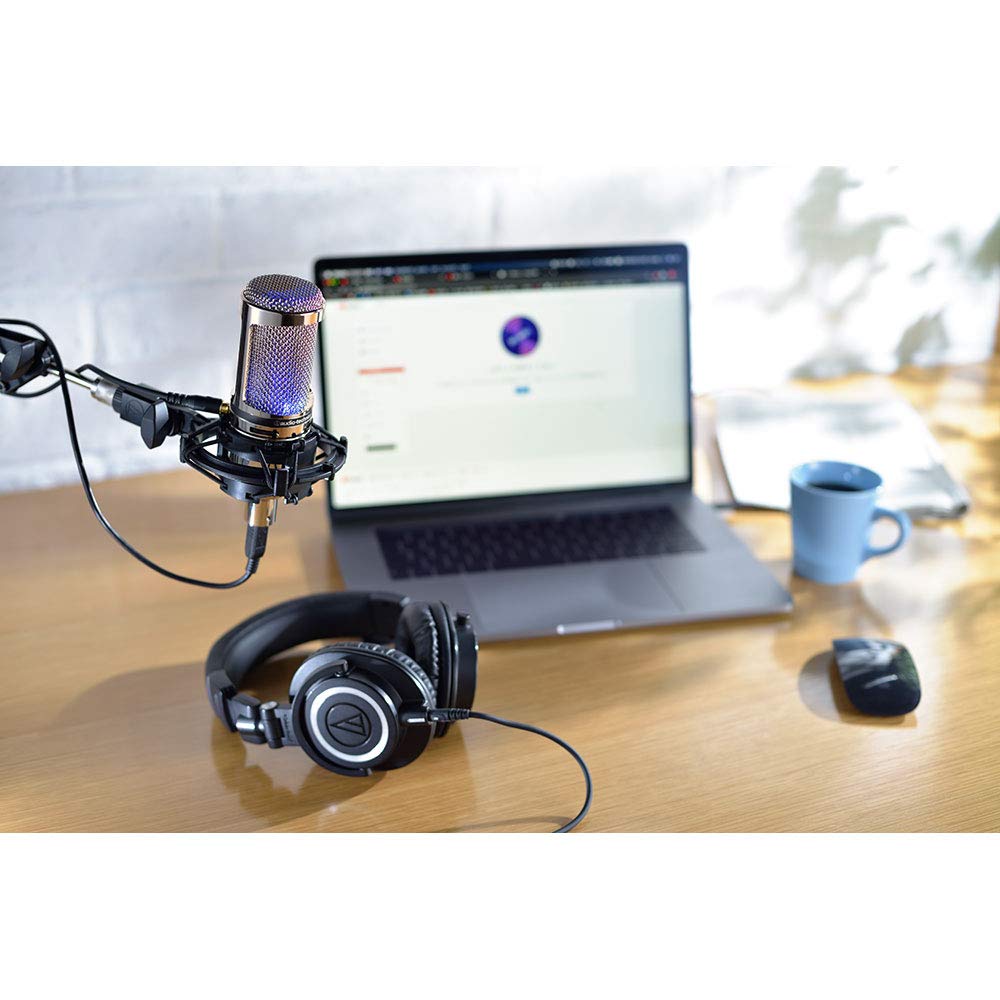 Audio-Technica AT2020 Cardioid Condenser Studio XLR Microphone, Ideal for Project/Home Studio Applications, Black