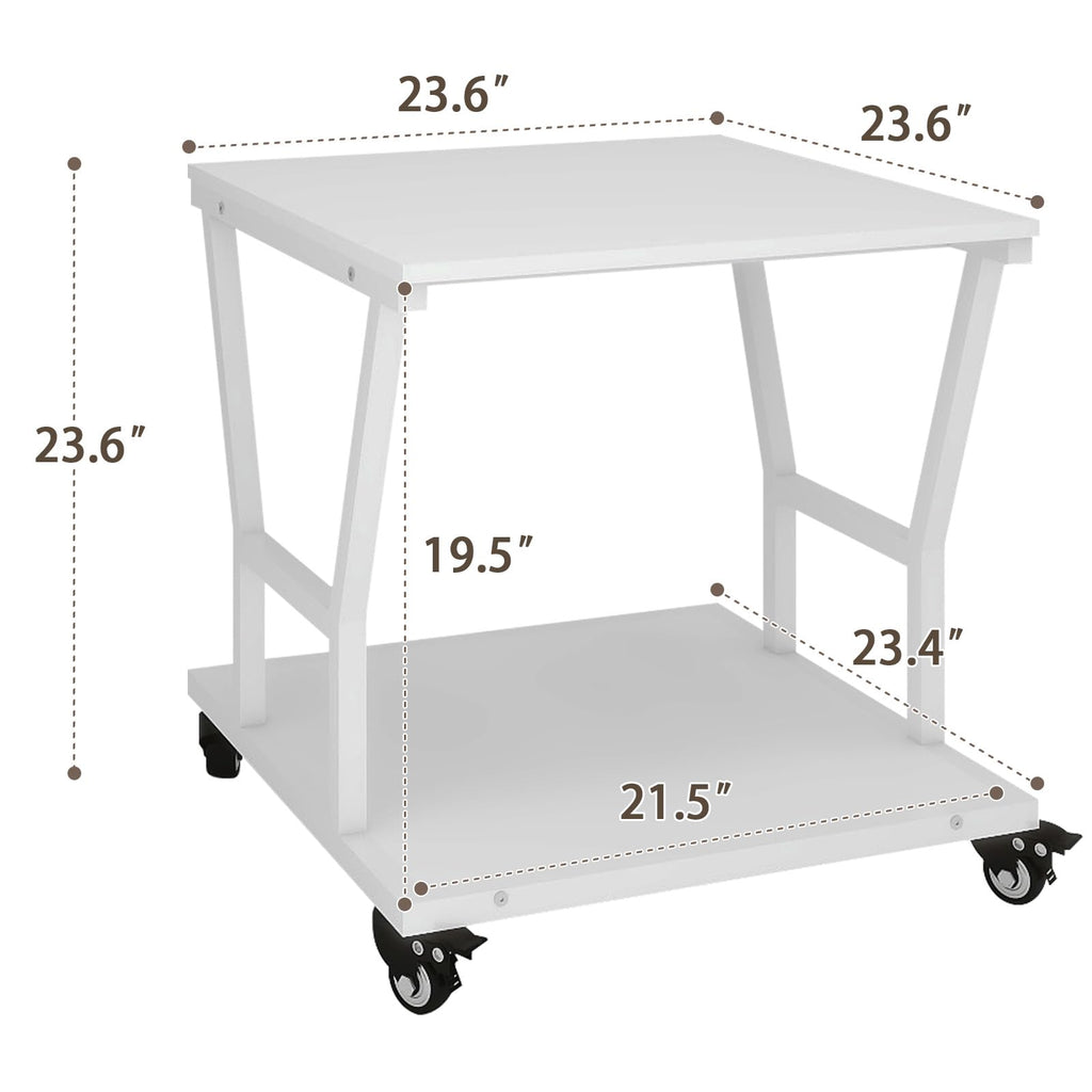 Natwind 2 Tier Printer Stand, 24''x24'',for Large Heavy Printers, Retro