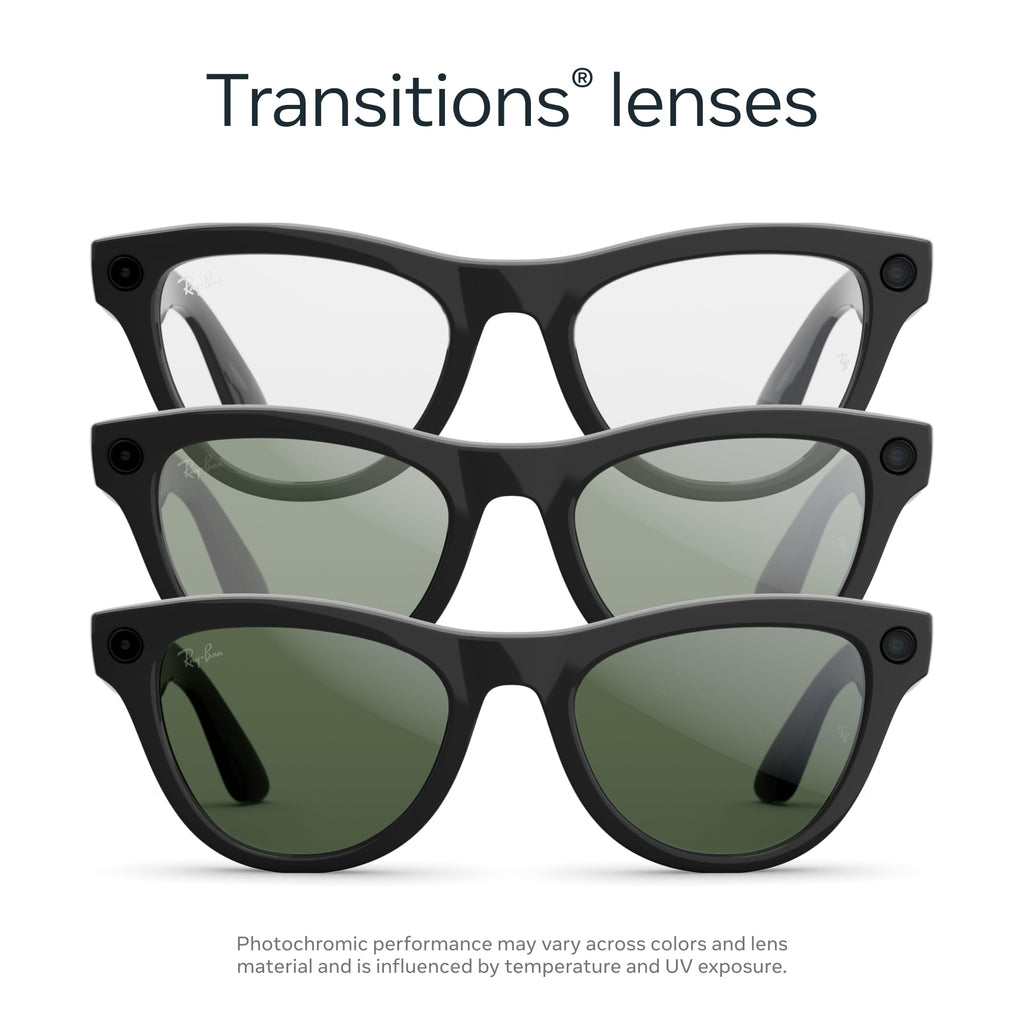 Meta Ray-Ban (Gen 2), Skyler, Shiny Mystic Violet | Smart AI Glasses for Men, Women â 2x Battery Life â 3K Ultra HD â 12 MP Camera, Audio, Video Recording â TransitionsÂ® Amethyst Lenses â Sunglasses