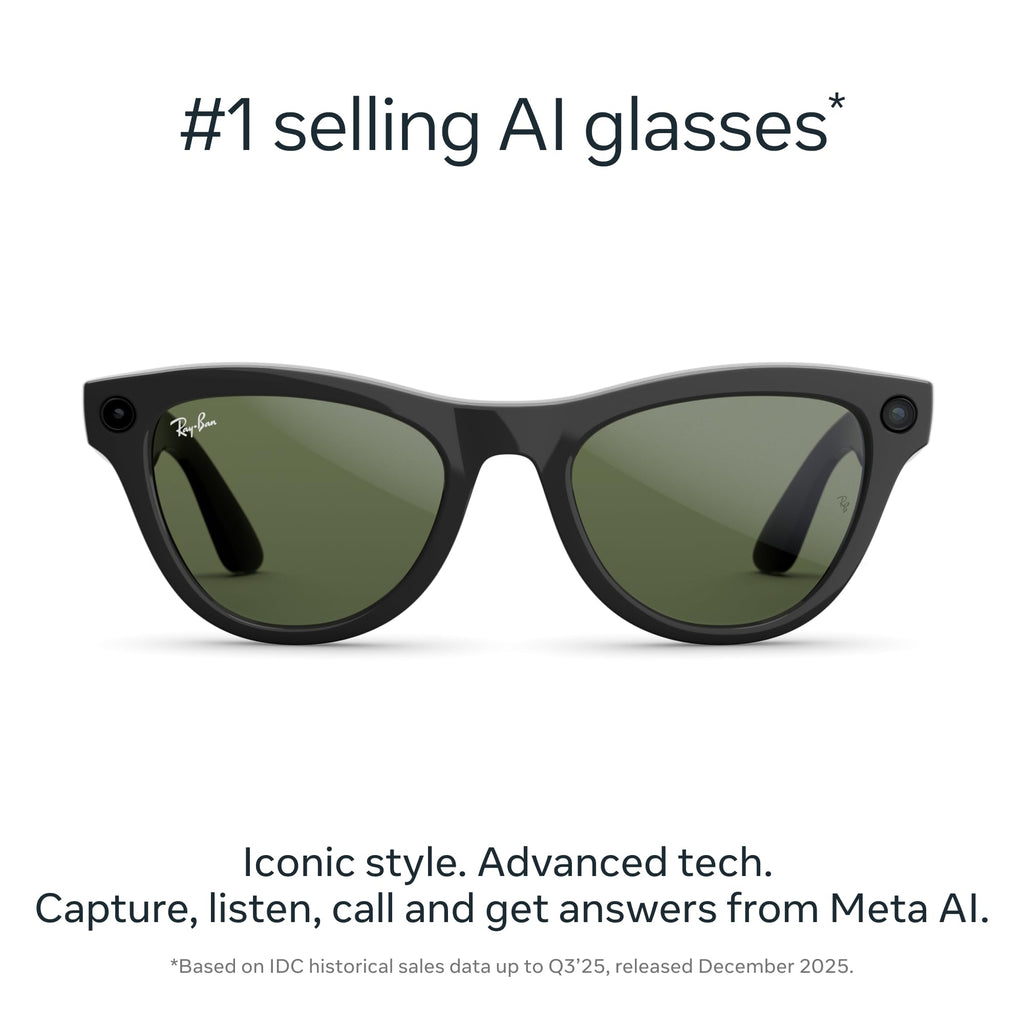 Meta Ray-Ban (Gen 2), Skyler, Shiny Mystic Violet | Smart AI Glasses for Men, Women â 2x Battery Life â 3K Ultra HD â 12 MP Camera, Audio, Video Recording â TransitionsÂ® Amethyst Lenses â Sunglasses