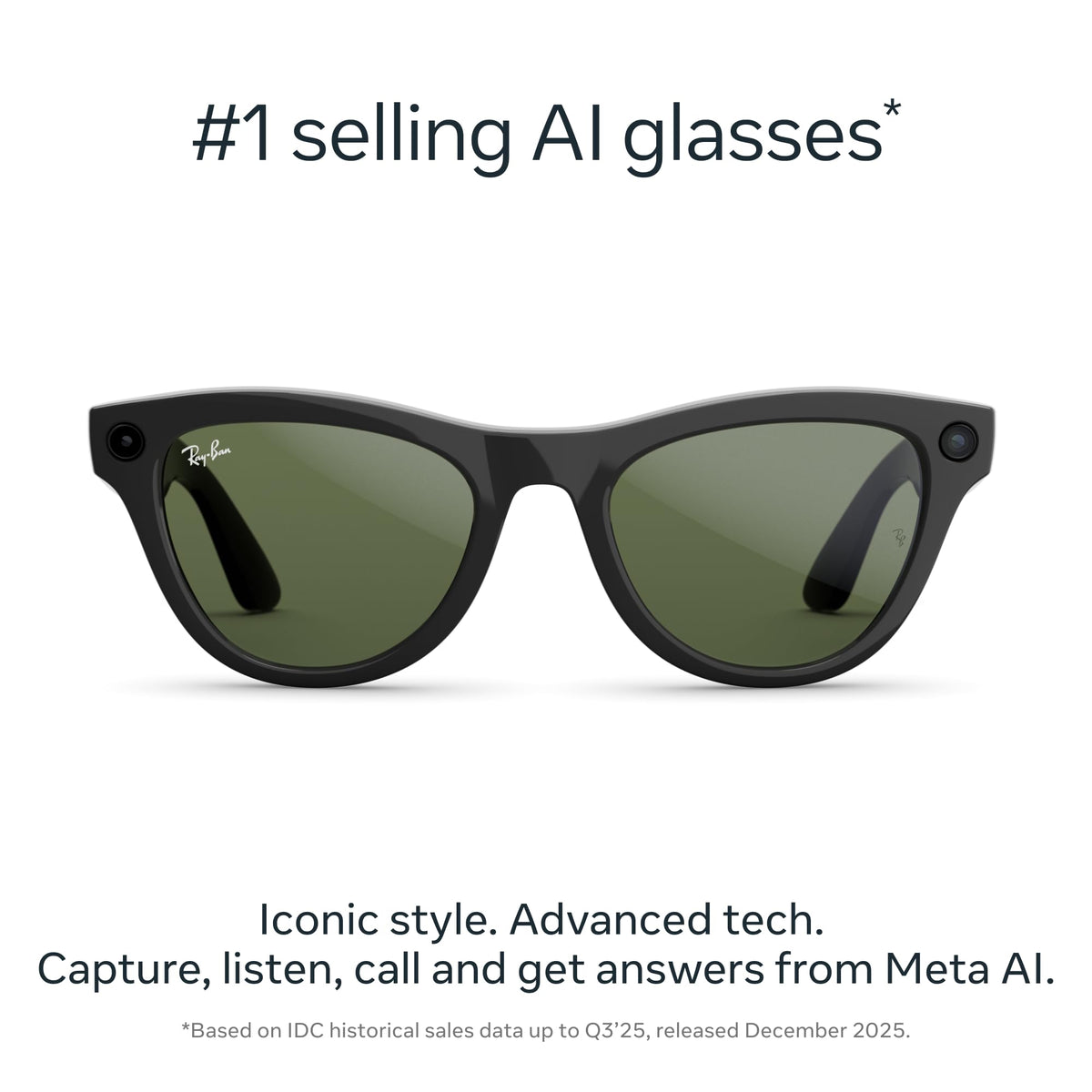 Meta Ray-Ban (Gen 2), Skyler, Shiny Mystic Violet | Smart AI Glasses for Men, Women â 2x Battery Life â 3K Ultra HD â 12 MP Camera, Audio, Video Recording â TransitionsÂ® Amethyst Lenses â Sunglasses