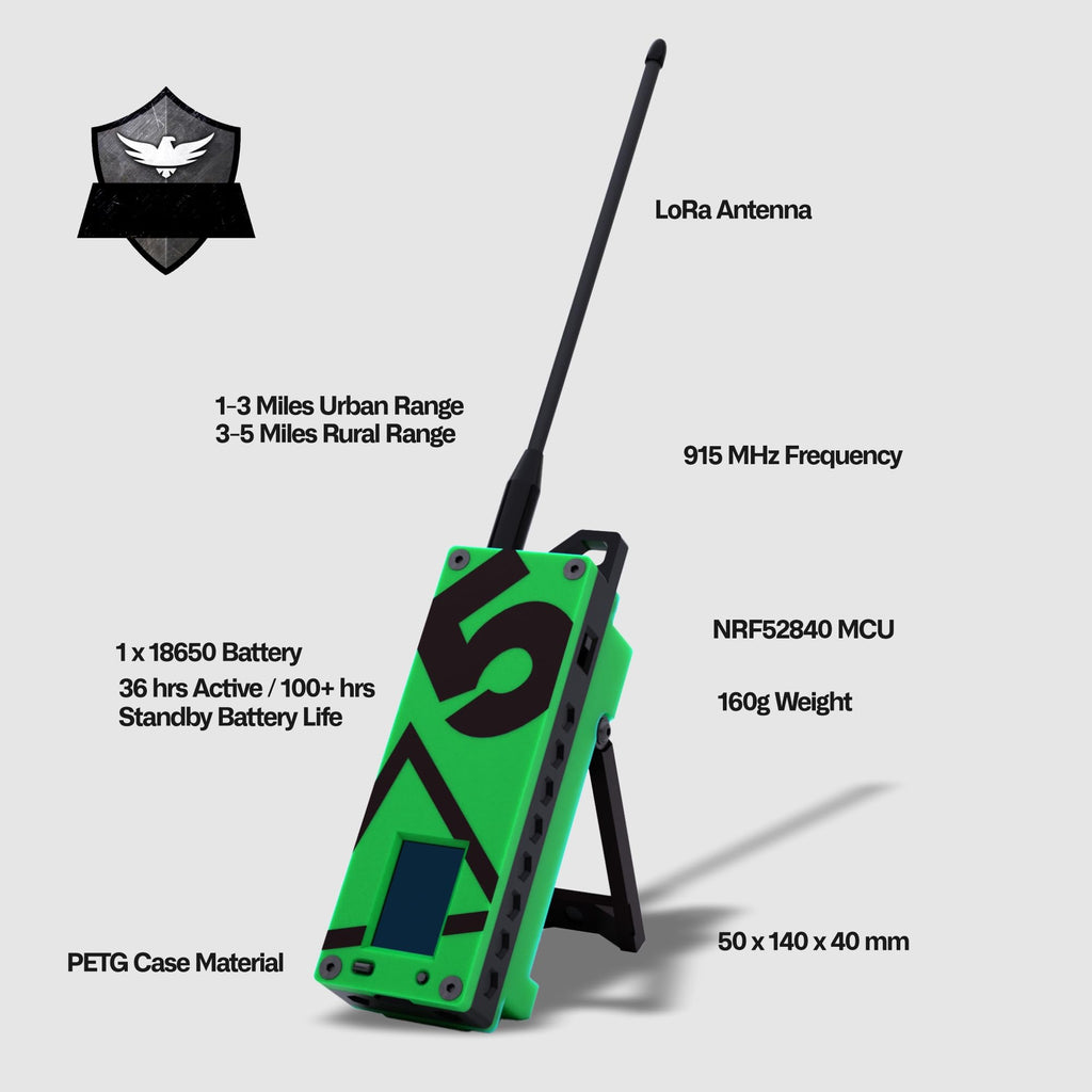 Trekker Delta Off-Grid LoRa GPS Radio, ATAK Meshtastic Communicator