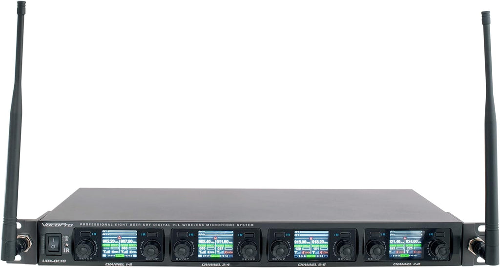VocoPro UDX-PLAY-16 Professional Digital UHF PLL Wireless Microphone System with Sixteen Headset Vocal Microphones