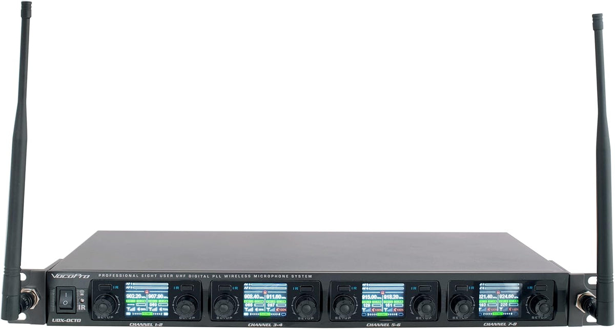 VocoPro UDX-PLAY-16 Professional Digital UHF PLL Wireless Microphone System with Sixteen Headset Vocal Microphones