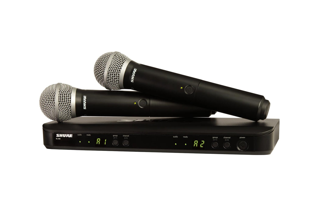 Shure BLX288/PG58 Dual Wireless Vocal System - H10 Band
