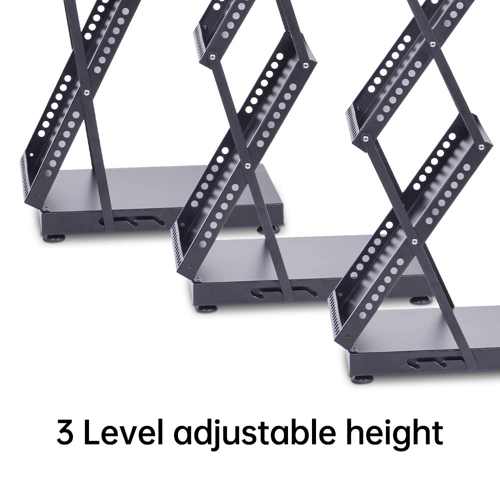 brochure display stand&Foldable Magazine Rack with 5 Pockets for Exhibition and Trade Show (17.7'X14.5'X63')