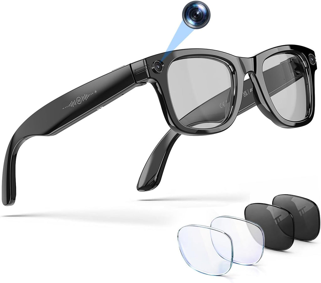 Smart Glasses with Camera, 13MP HD AI Recording Sunglasses for Men Women