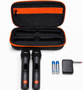 JBL Wireless Two Microphone System with Dual-Channel Receiver, Black Including Winguard Protective Travel Case