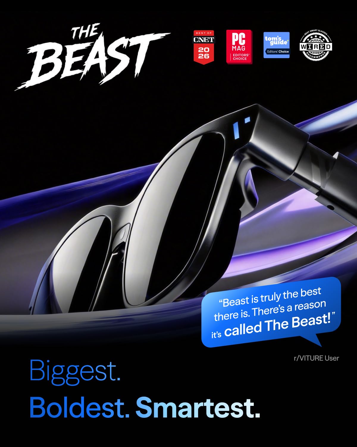 VITURE Beast XR/AR Glasses: Biggest. Boldest. Smartest. 174" 1200p, 58Â°FOV