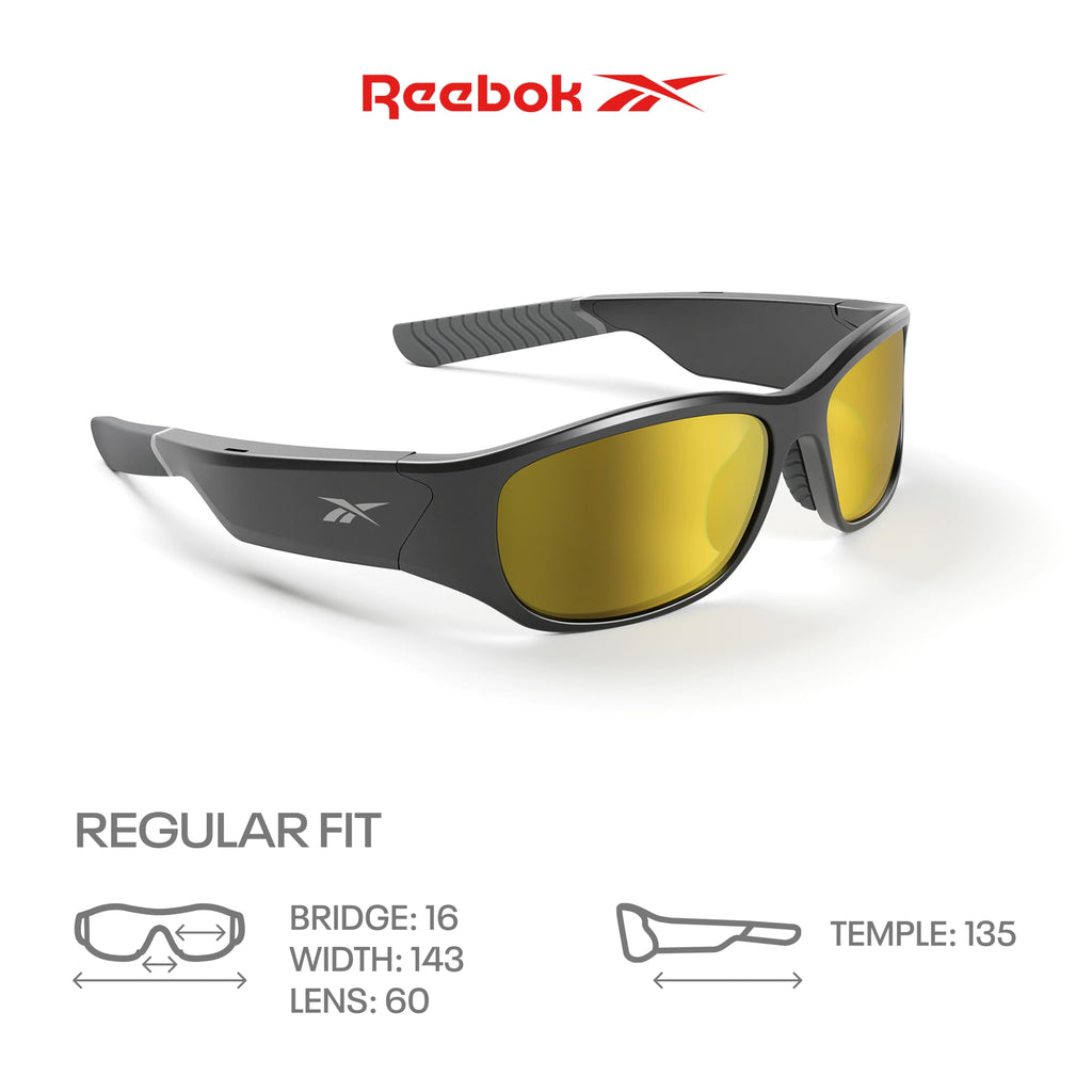 Reebok Flash Smart Audio Glasses, Iridescent Polarized, Powered by Lucyd