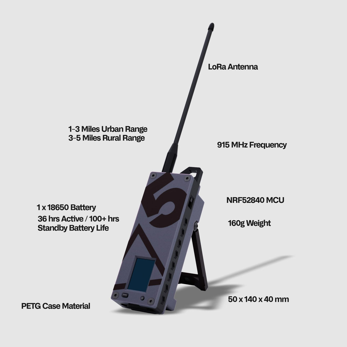 Trekker Delta Off-Grid LoRa GPS Radio, ATAK Meshtastic Communicator