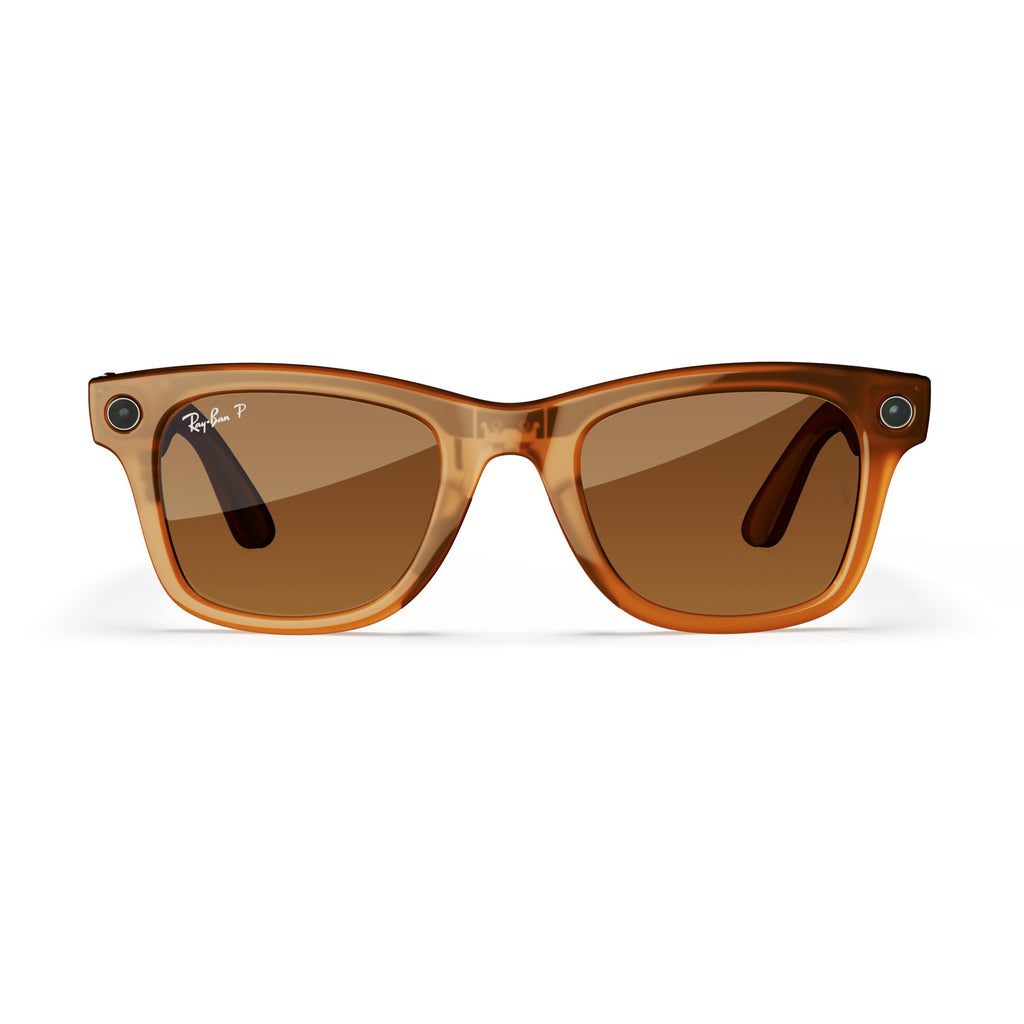 Ray-Ban Meta (Gen 1), Wayfarer, Large Matte Black | Smart AI Glasses for Men, Women â 12 MP Camera, Open-Ear Speakers, Video Recording, Bluetooth â TransitionsÂ® Clear Lenses â Wearable Technology
