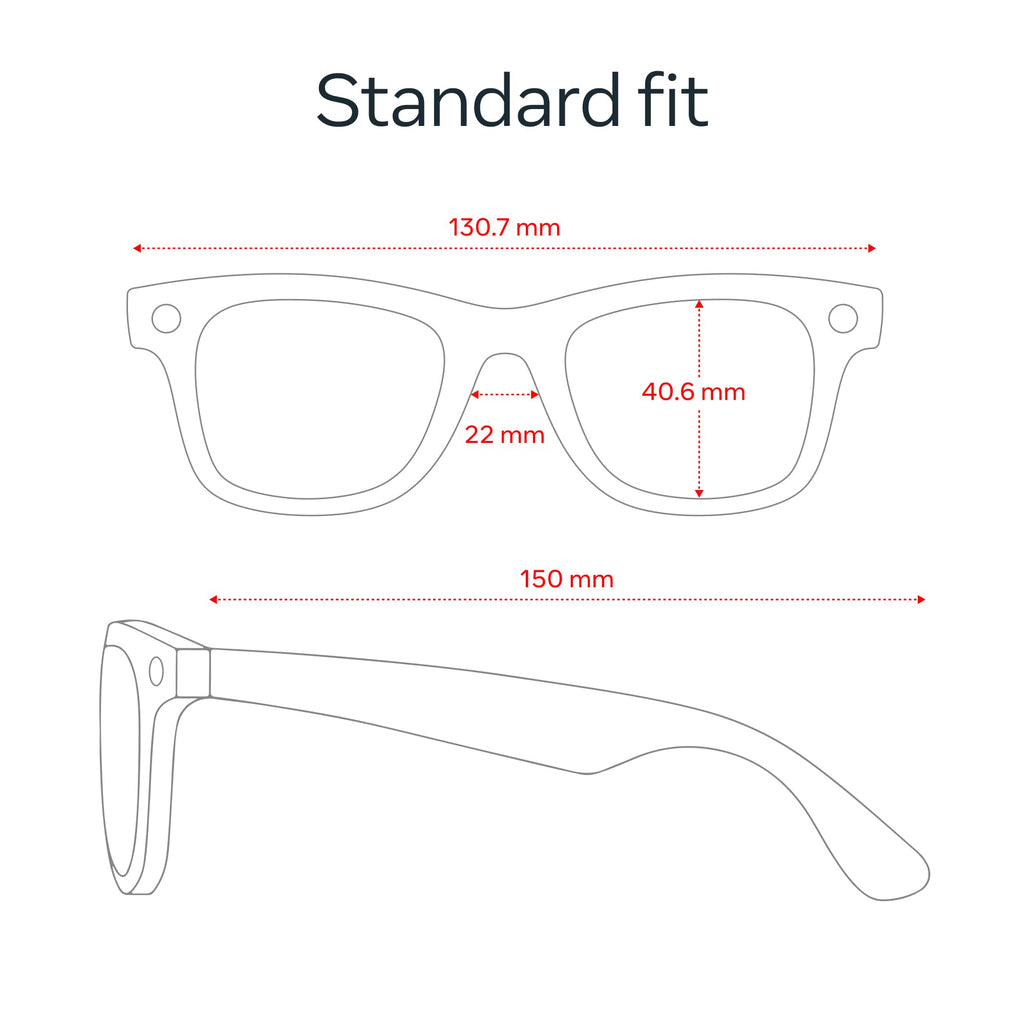 Meta Ray-Ban (Gen 2) Wayfarer Large Smart AI Glasses, Green Lenses