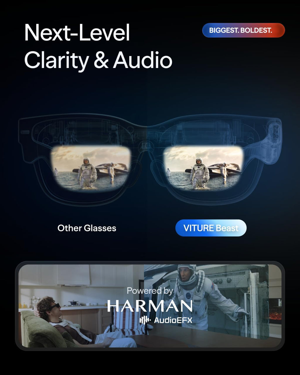 VITURE Beast XR/AR Glasses: Biggest. Boldest. Smartest. 174" 1200p, 58Â°FOV
