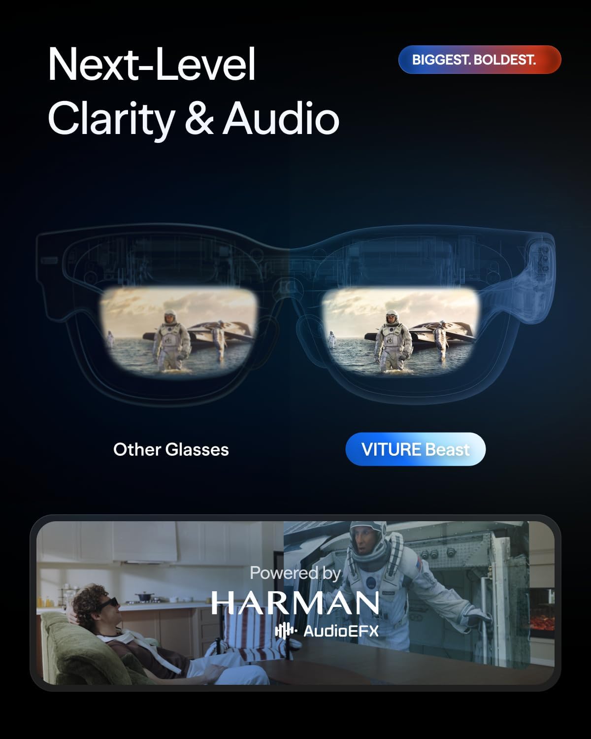 VITURE Beast XR/AR Glasses: Biggest. Boldest. Smartest. 174" 1200p, 58Â°FOV