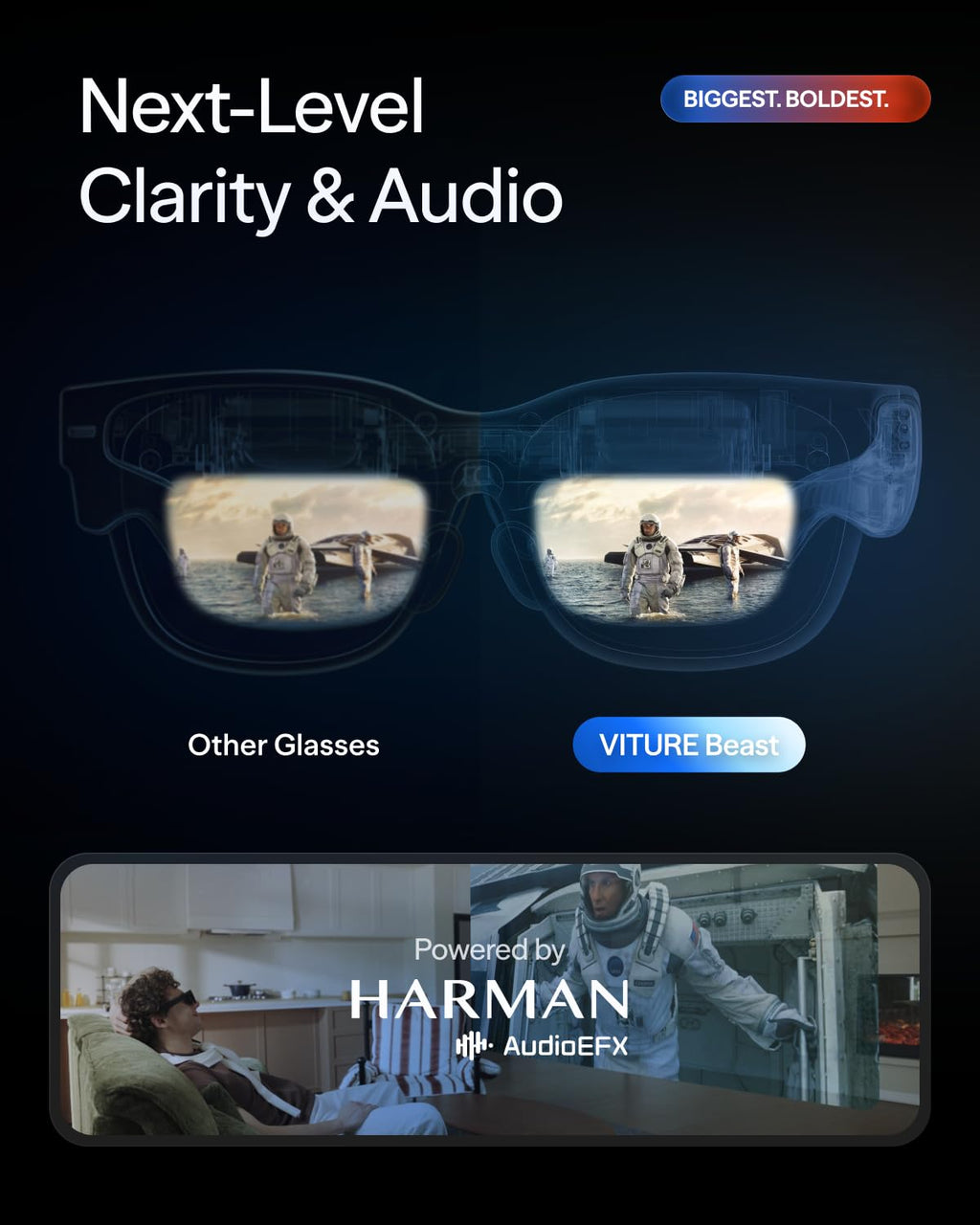 VITURE Beast XR/AR Glasses: Biggest. Boldest. Smartest. 174" 1200p, 58Â°FOV