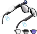 Smart AI Glasses with Camera, 1080P HD Video & 8MP Photo Capture, Real-Time Translation, Recording Glasses, Wireless Charging, Voice Assistant, Open-Ear Audio, Object Recognition, Bluetooth, 3 Lens