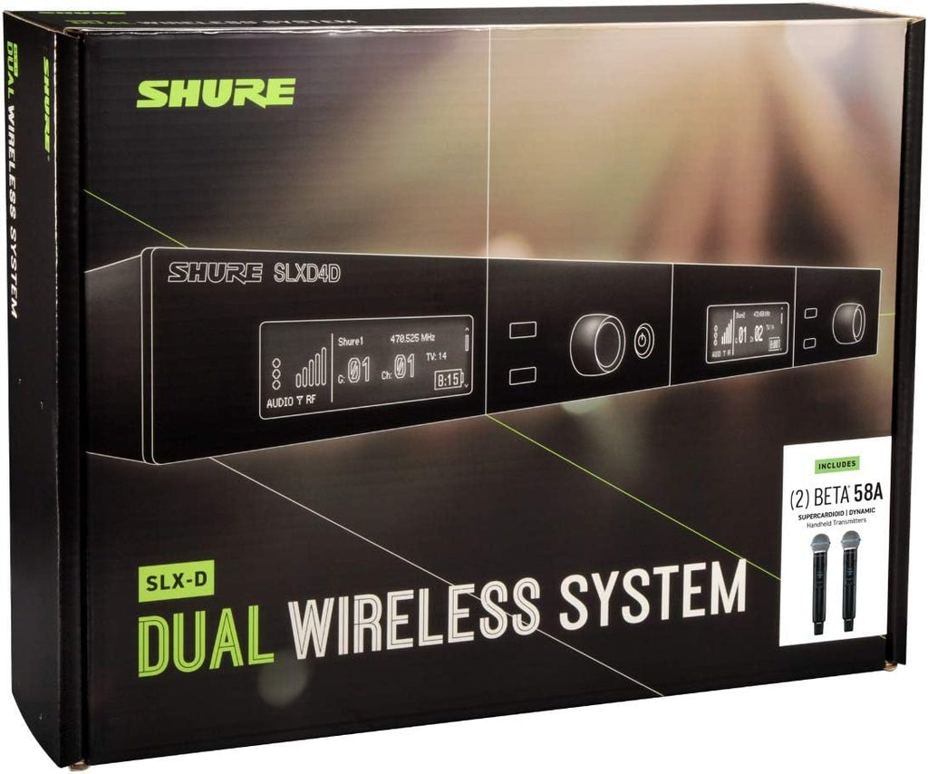 Shure SLXD24D/SM58 Dual Wireless Vocal System - H55 Band