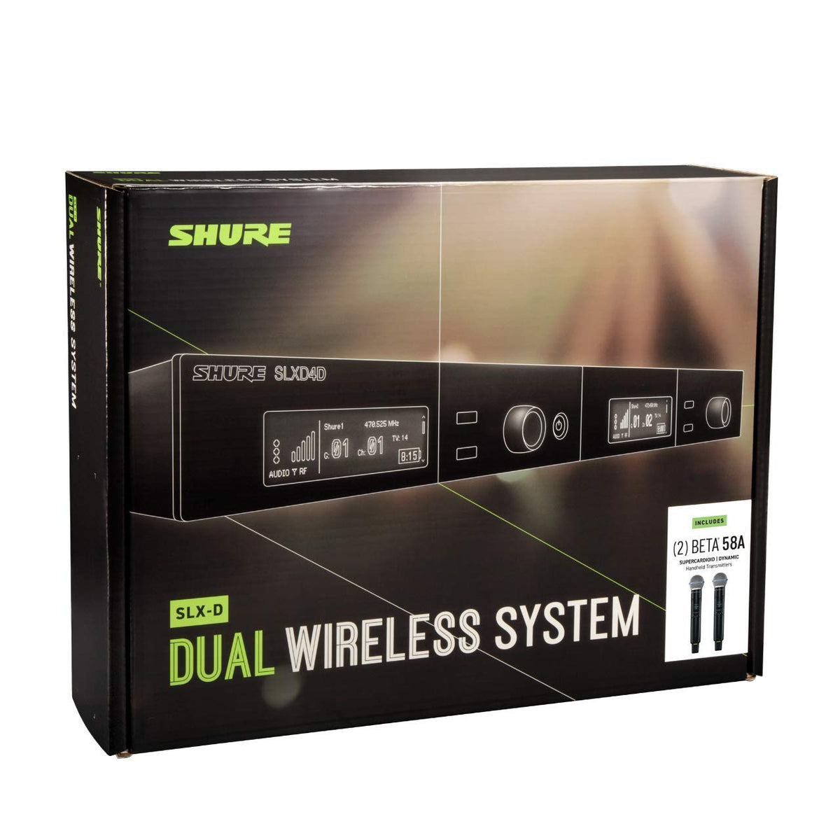 Shure SLXD24D/SM58 Dual Wireless Vocal System - H55 Band