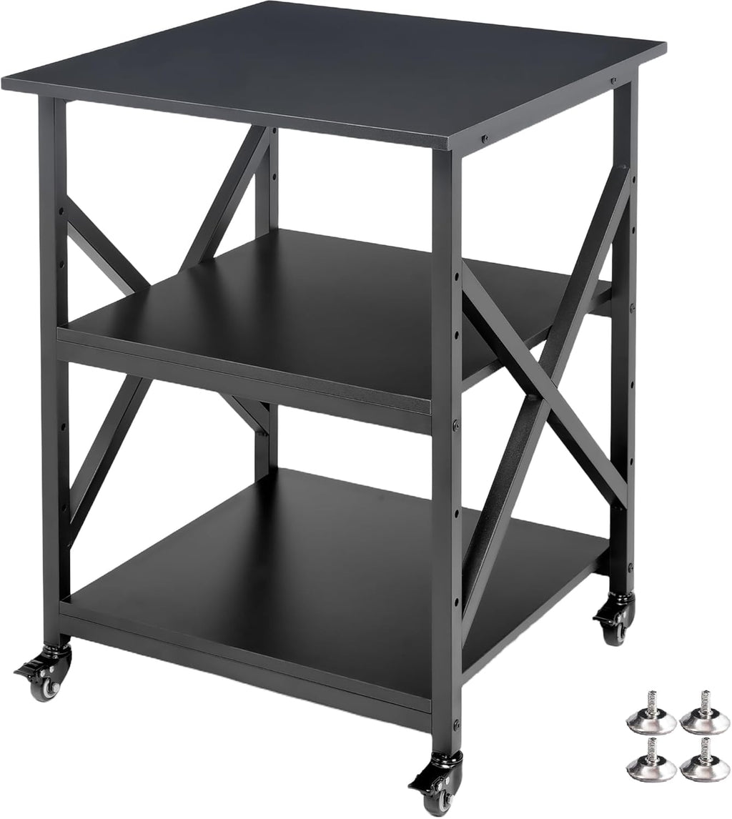 Fannova 23.6"x23.6"x30.1" Large Printer Stand with Adjustable Storage Shelf