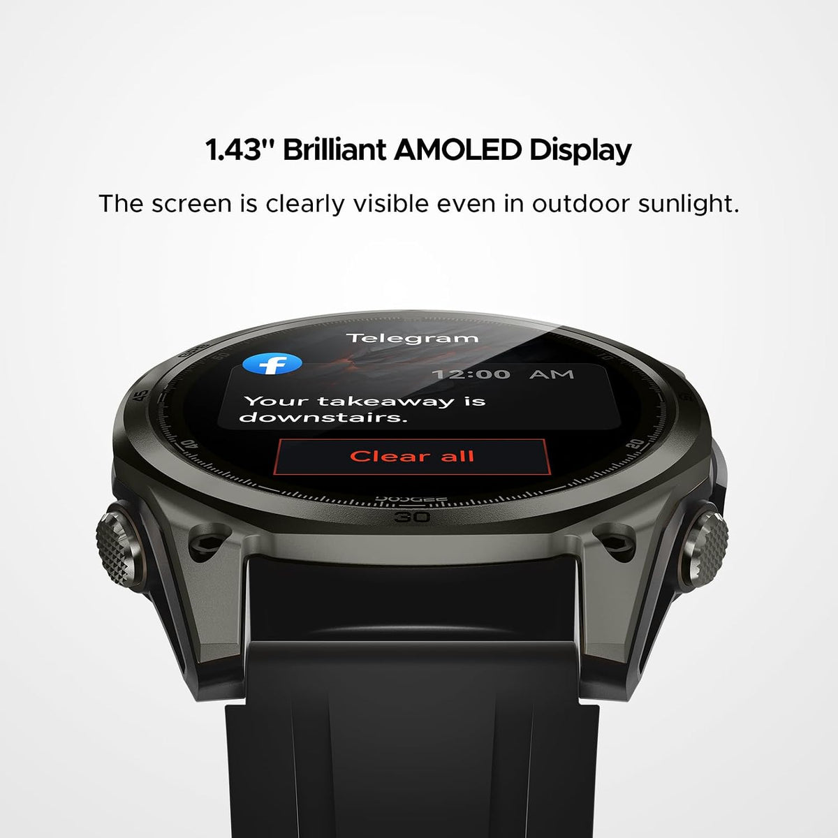 Anywise W1 GPS Smart Watches for Men, 6 Satellite Positioning, 50M Waterproof Fitness Tracker, 1.43'' AI Mens Smart Watch for Android Phone/iphone compatible,Answer/Make Call/12 Days Battery