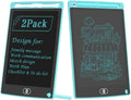 [2 Pack] TIQUS 8.5 Inch LCD Writing Tablet Pad,Check List Memorandum to Do List for Using at Home Office Kitchen,Use for Deaf and Mute Communication [Light Blue]