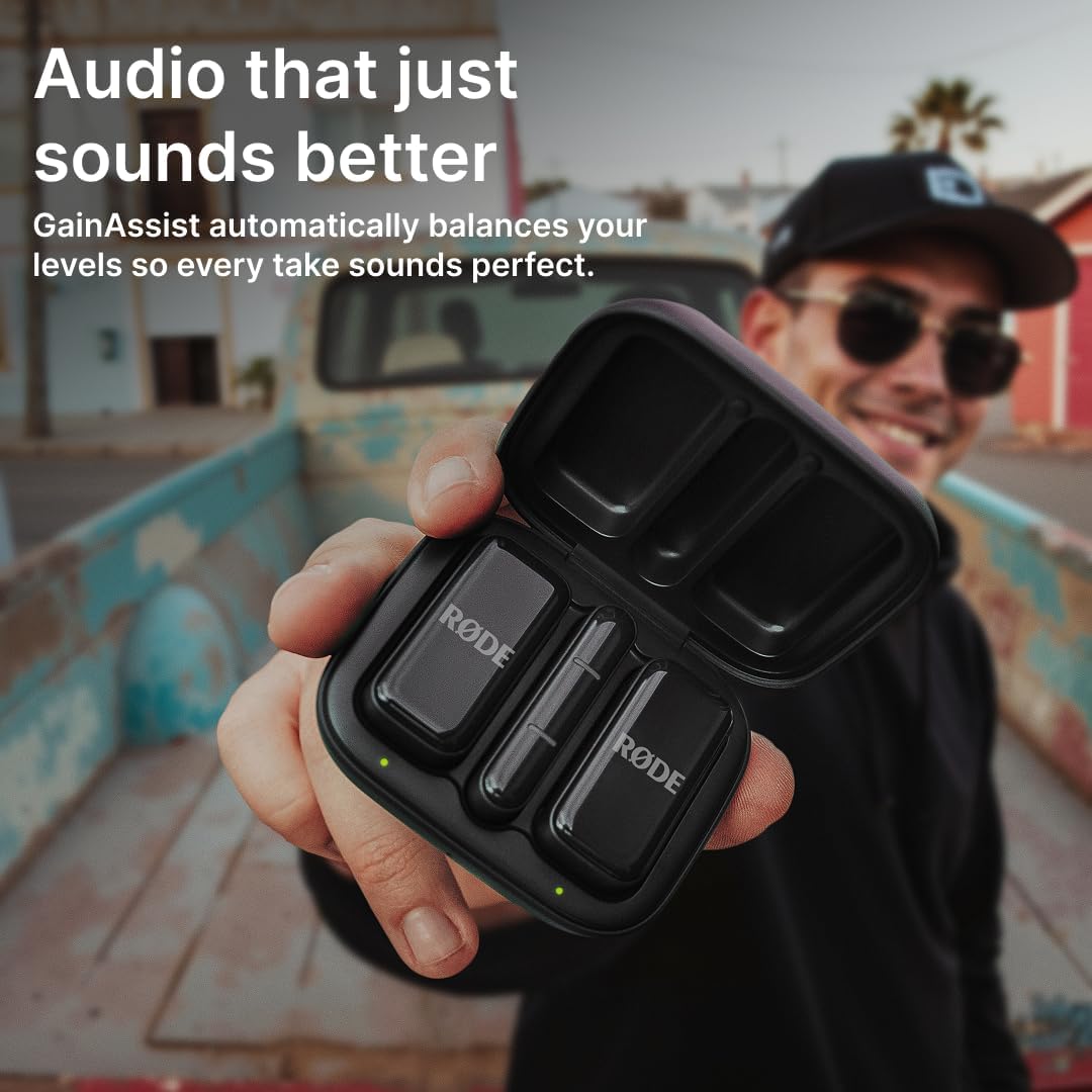 RÃDE Wireless Micro (2 Mics + Charging Case), USB-C for iPhone & Android