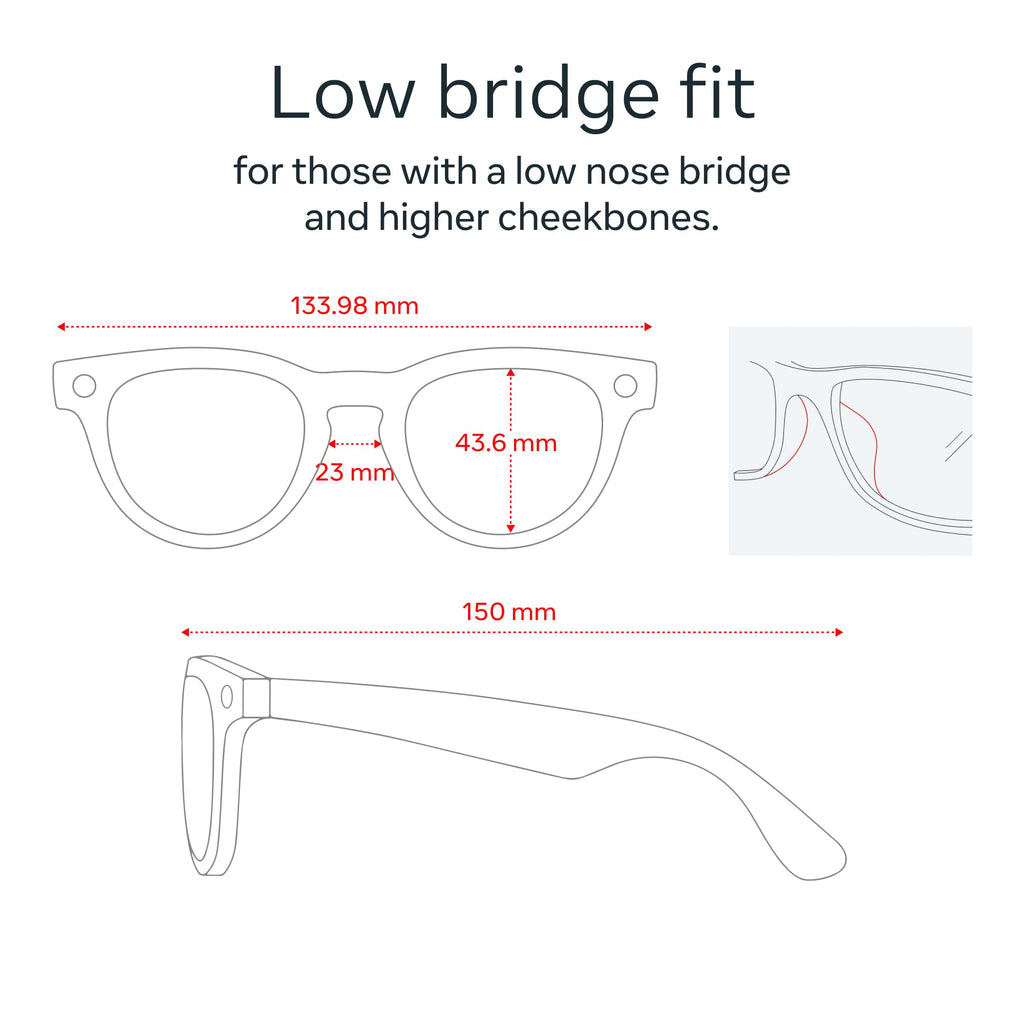 Meta Ray-Ban (Gen 2) Headliner Smart AI Glasses, Shiny Black, Green Lenses