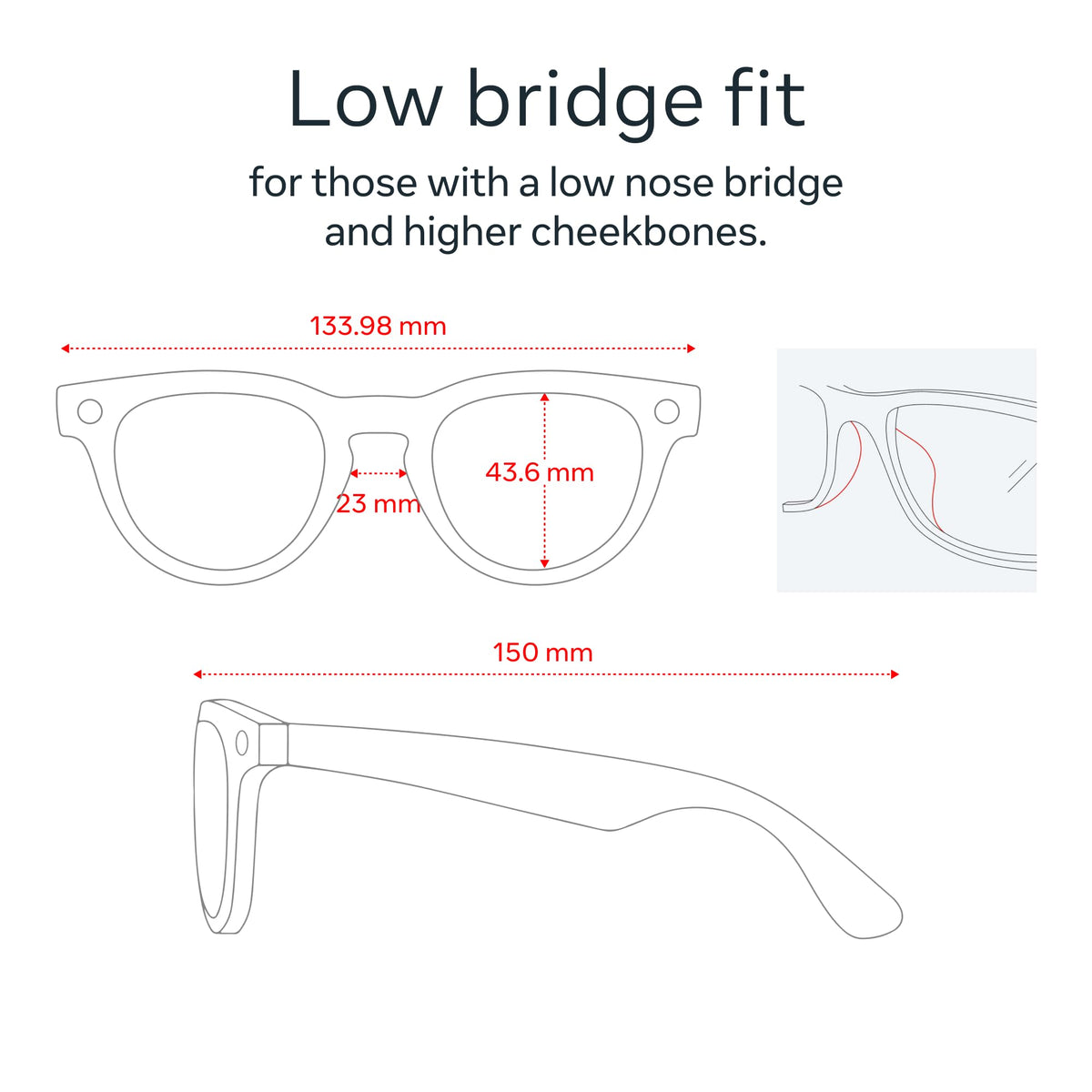 Meta Ray-Ban (Gen 2) Headliner Smart AI Glasses, Shiny Black, Green Lenses
